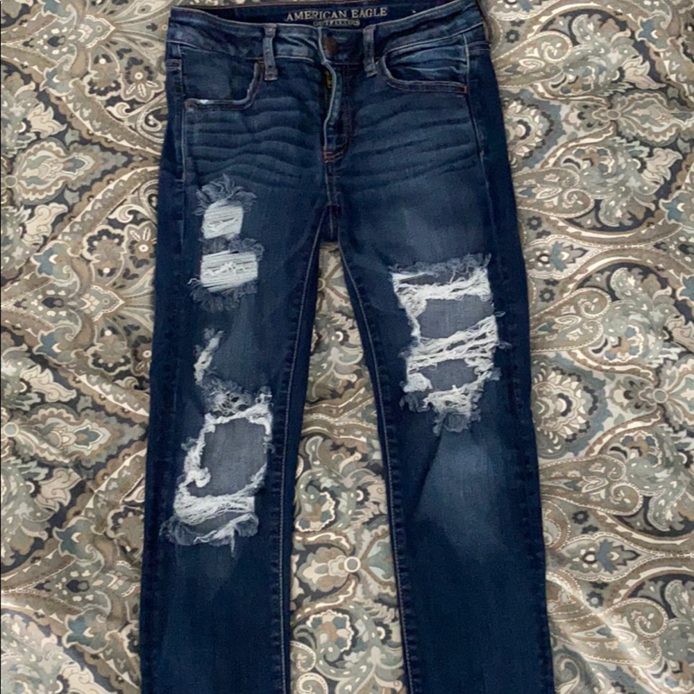 Abercrombie Super stretch distressed jeans